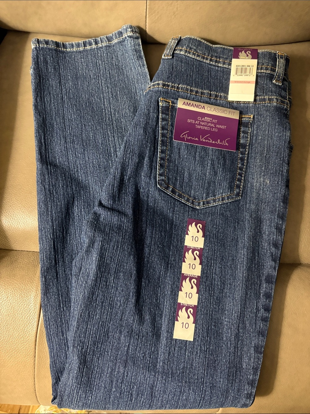 Gloria Vanderbilt Women’s AMANDA Jeans in Dark Blue Wash